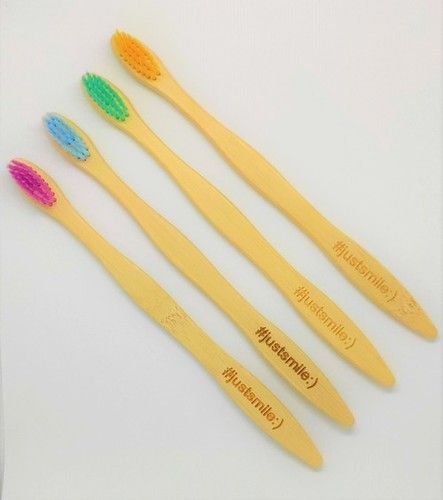 Multicolor Easy To Grip Bamboo Toothbrush