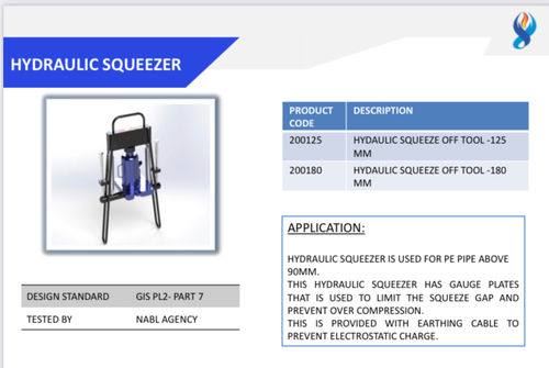 PE Manual And Hydraulic Squeezer