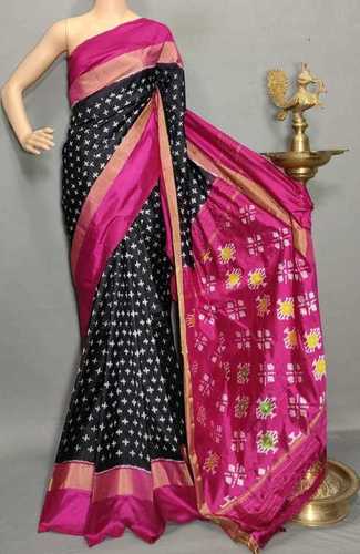 6.5 m Handmade tie and die Padma Shri Awarded Double Ikkat Silk Saree at Rs  40000 in Pochampalle