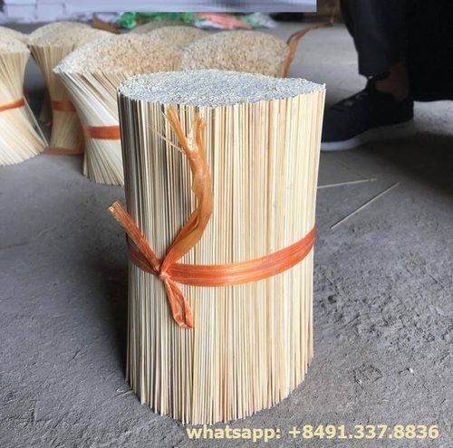 White Color Bamboo Sticks For Making Agarbatti Size: 1.3Mm * 8 Inch