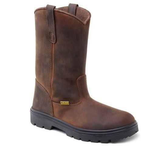 Leather Brown Jama High Ankle Safety Boots at Best Price in Kanpur ...