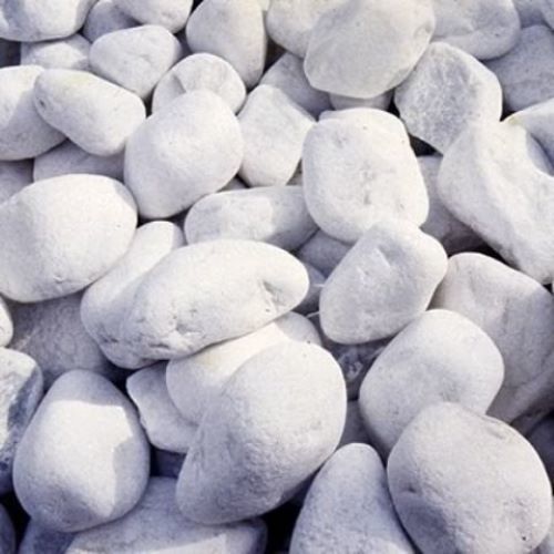 Natural White Cobblestones For Landscaping And Pavement Size: Various Sizes Available