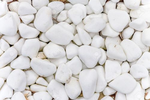 Natural White Cobblestones - Various Sizes Available, Polished Finish | Fire Proof, Acid Resistant, Non-slip Features for Landscaping and Decoration