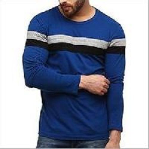 Various Colors Are Available Mens Jacquard Round Neck T Shirts