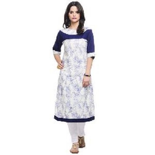 Quick Dry Skin Friendly Printed Cotton Kurtis