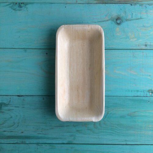 9.6" Areca Rectangular Disposable Tray Application: For Food