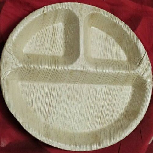 Natural 10 Inch Areca Leaf Compartment Plates Application: For Food