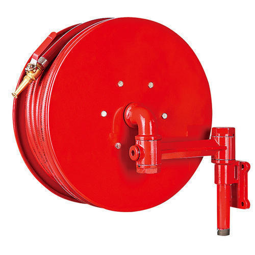 Round Red Hose Reel Drum