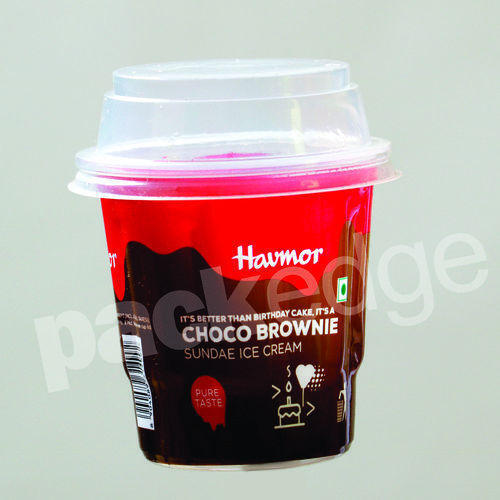 150ml Swirl Ice Cream Cup with Lid