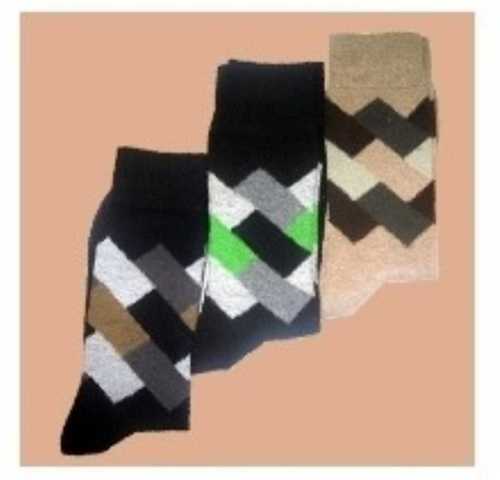 Multicolor Cotton Argyle Mens Socks 