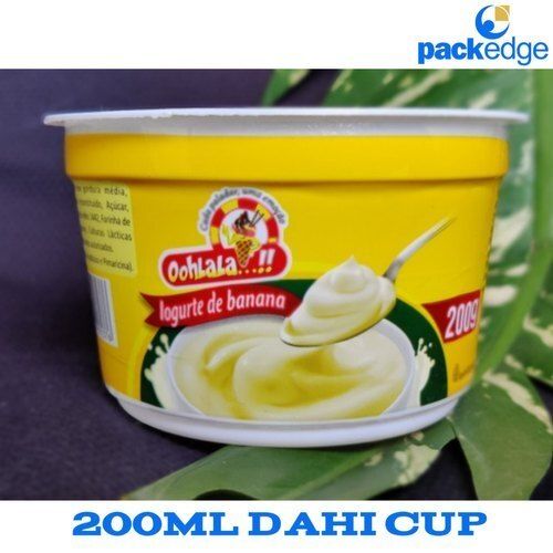 Plastic 200 ml Sleeved Dahi Cup