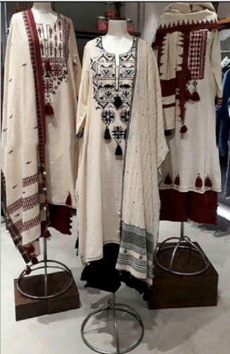 Various Colors Are Available Wrinkle Free Khadi Kurtis
