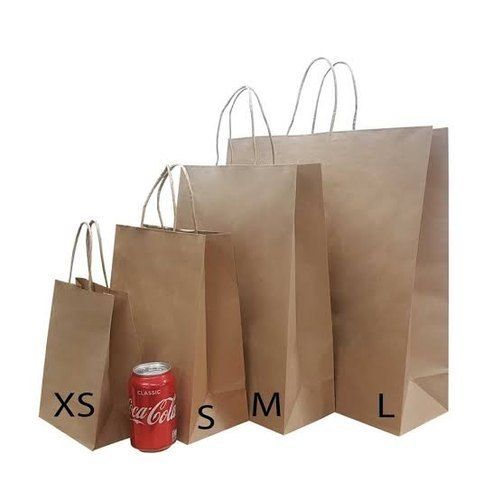 Moisture Proof Brown Paper Shopping Bags