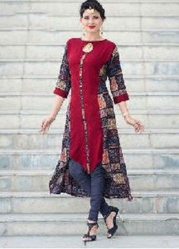 Various Colors Are Available Printed High Low Kurti