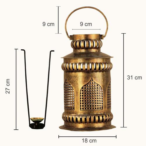 Jaisalmer Mehrab Art Burni Lantern with Diya