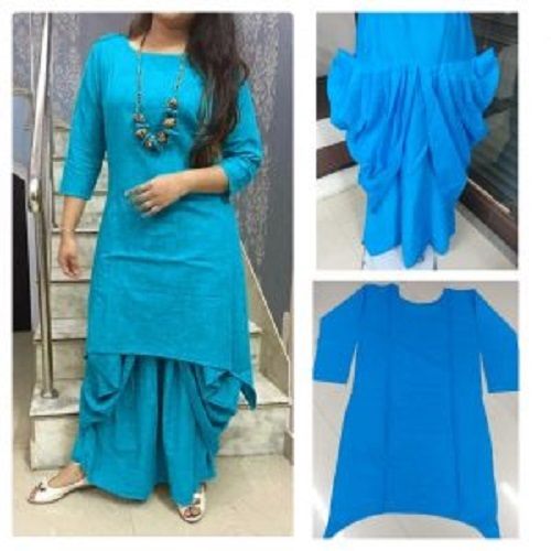 Various Colors Are Available Patiala Cotton Dhoti Kurti