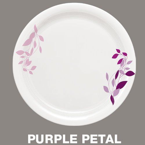 Purple Petal Melamine Dinner Plates
