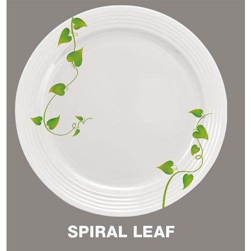 Spiral Leaf Melamine Dinner Plates