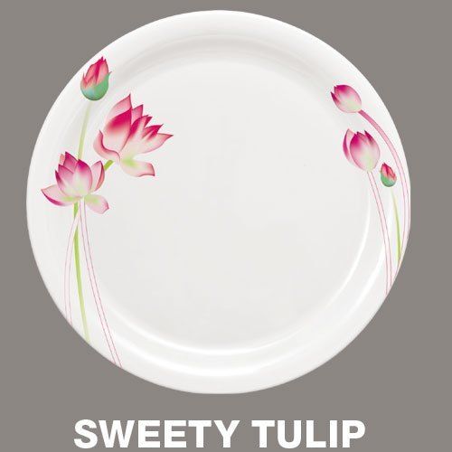 Sweet Tulip Melamine Dinner Plates