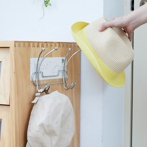 Adhesive Double Butterfly Style Hook Application: Home