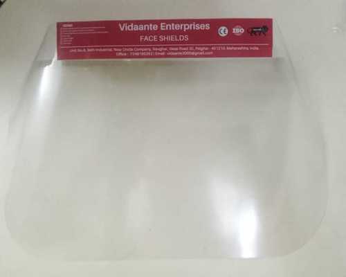 Best Quality Face Shield - PVC Material, Clear View Design, White Color, CE Certified | Plain Pattern, Lightweight & Durable