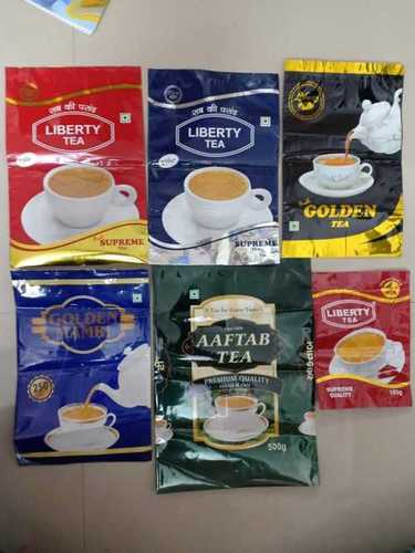 Printed Laminated Tea Packaging Pouches - Color: As Per Demand