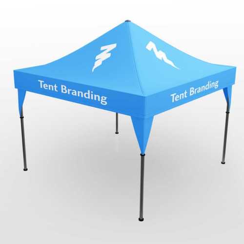 Blue Printed Polyester Promotional Canopy