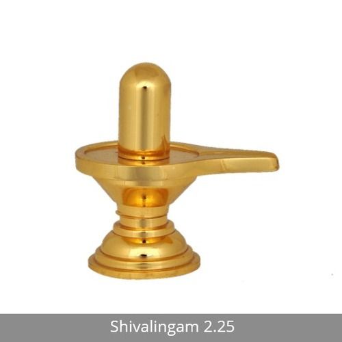 2.25 Inch Gold Plated Shivalingam