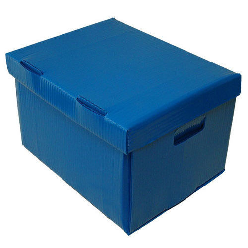 Matte Lamination Blue Color Pp Corrugated Box