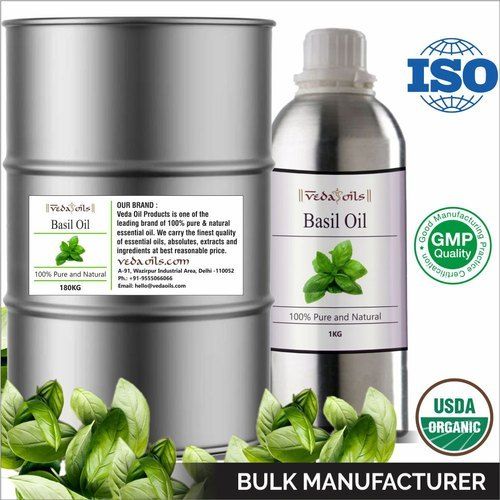 Clear Transparent Liquid Basil Oil