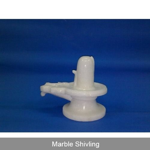 Glossy White Marble Shivling