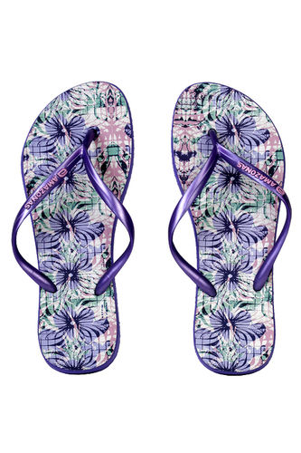 Multi Color Printed Rubber Slipper For Womens