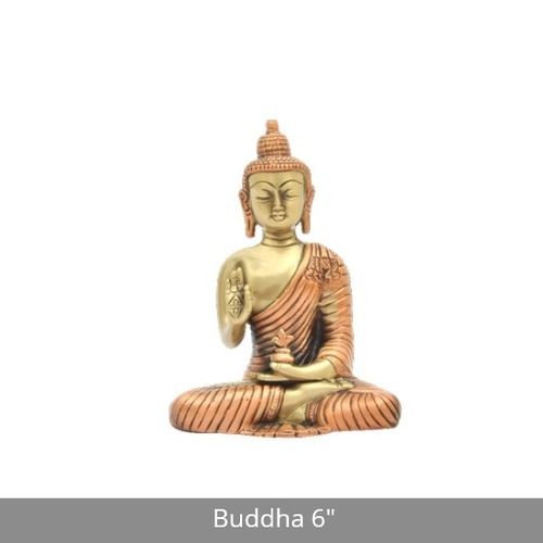 6 Inch Metal Buddha Statue