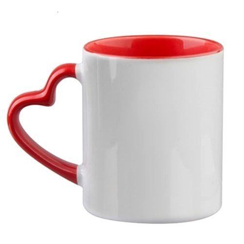 Heart Shaped Handle Ceramic Coffee Mugs