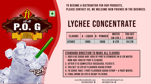 Lychee Soft Drink Concentrate