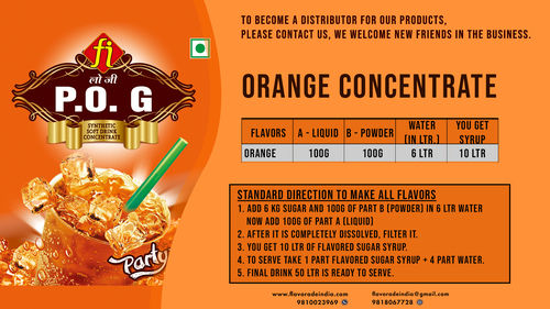 Orange Concentrate For Soft Drink