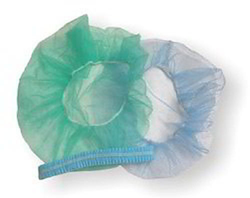 Blue Non Woven Disposable Bouffant Caps