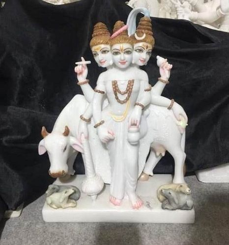 Easy To Clean White Marble Shiva Statue