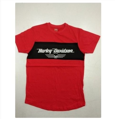 Mens Red And Black T Shirt