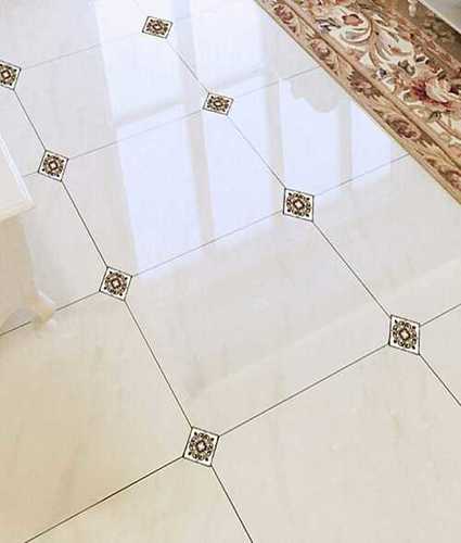 White Ceramic Floor Tiles Size: Custom