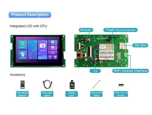 4.3 Inch, 480Xrgbx800, 16.7M Colors, Ips, Ctp Hmi Tft Lcd Display Module Brightness: 250 Cd/M Sq