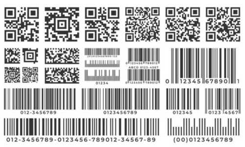 Black And White Barcode Sticker With Glossy Lamination