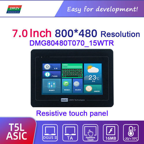  DWIN 7 इंच एलसीडी टच स्क्रीन 800* 480 HMI औद्योगिक UART TFT डिस्प्ले प्रतिरोधक कैपेसिटिव टच पैनल 