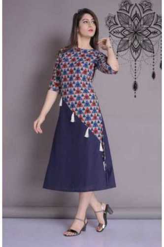 Round Neck Ladies Kurtis