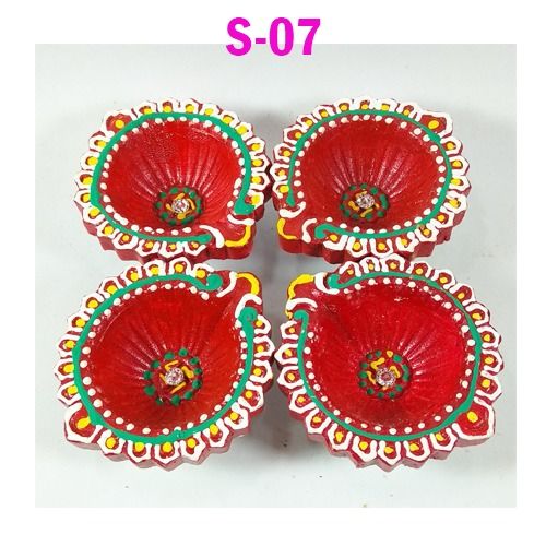 Stylish Look Traditional Decorative Clay Diwali Diya