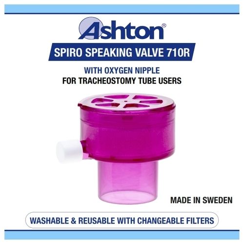 Ashton SPIRO Speaking Valve 710R with Oxygen Nipple