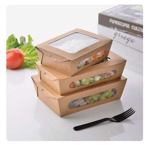 Paper Brown Corrugated Salad Boxes