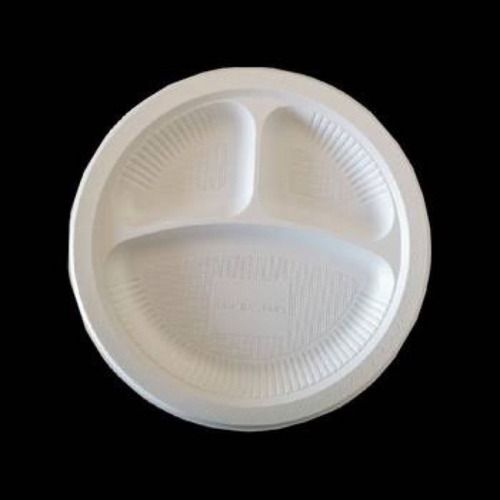 White Disposable Thermacol Round Plates