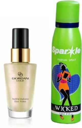 Safe To Use Primer With Sparkle Perfume Spray Combo