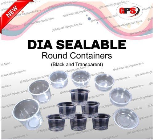 White Thermoformed Dia Sealable Food Containers